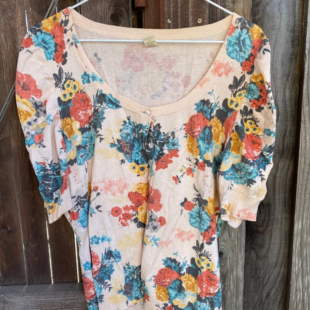 Love by Design flowered cardigan from Nordstrom, size L